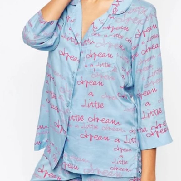 ASOS Dream A Little Dream Shirt & Long Pant Set - Picture 1 of 4